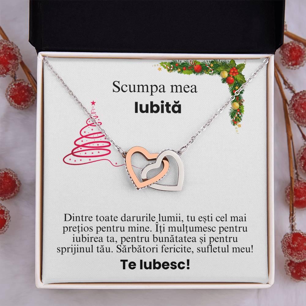 colier cu mesaj iubita craciun