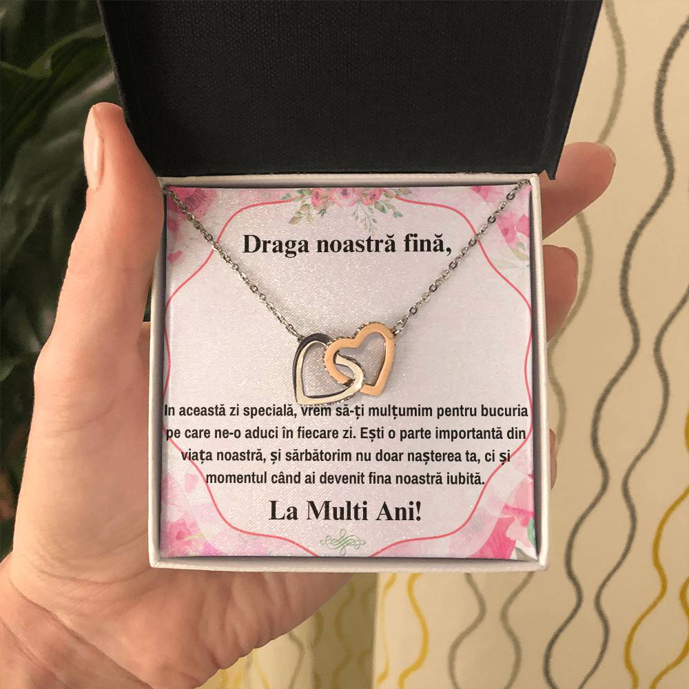 colier cu mesaj pentru fina