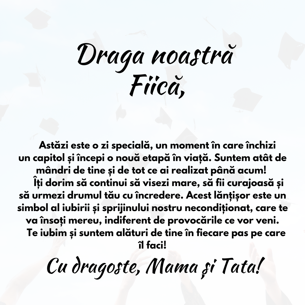colier gravat fiica absolvire