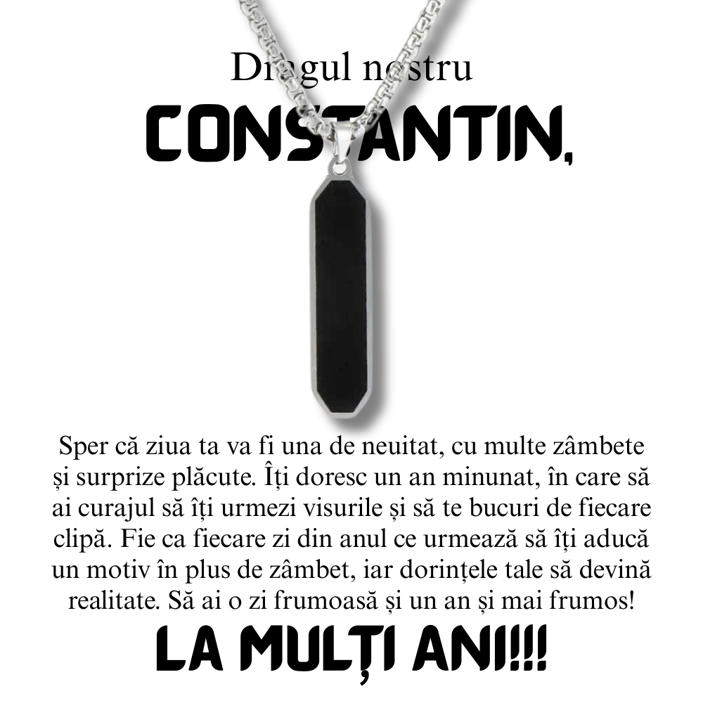 colier gravat zi de nume / onomastica