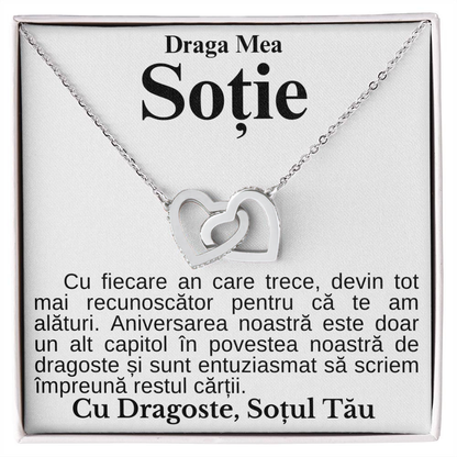 Cadouri Personalizate Pentru Sotie - Colier Inimi Pereche
