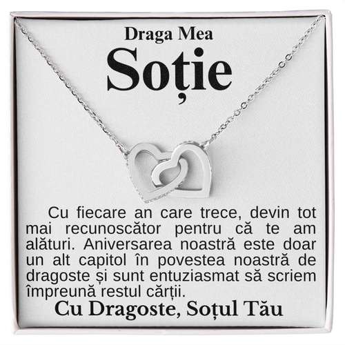 Cadouri Personalizate Pentru Sotie - Colier Inimi Pereche