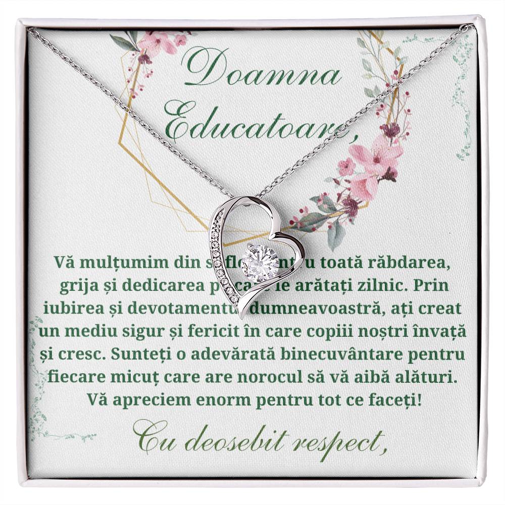 Cadou pentru Doamna Educatoare - Colier argint Love Heart