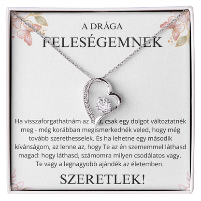 Különleges ajándék szeretett feleségemnek – Feleségemnek – Szív nyaklánc