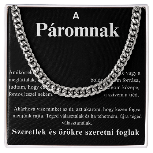 Ajándék a férjnek – Cuban Link nyaklánc