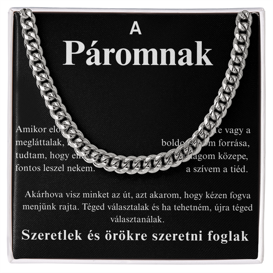 Ajándék a férjnek – Cuban Link nyaklánc