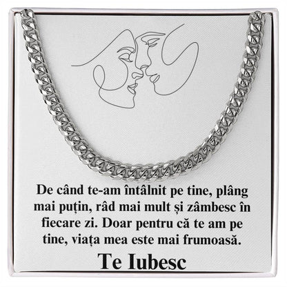 Cadou Personalizat Sot - colier Cuban Link