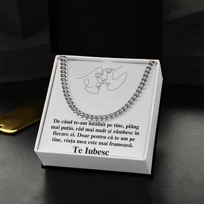 Cadou Personalizat Sot - colier Cuban Link