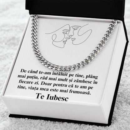Cadou Personalizat Sot - colier Cuban Link