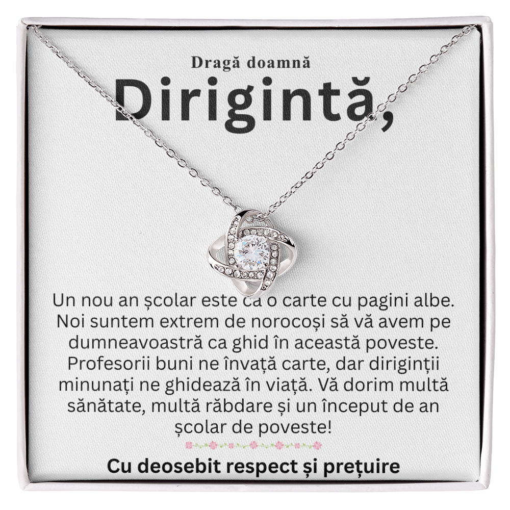 Set Cadou Lănțișor pentru Dirigintă – Mesaj de Început de An Școlar