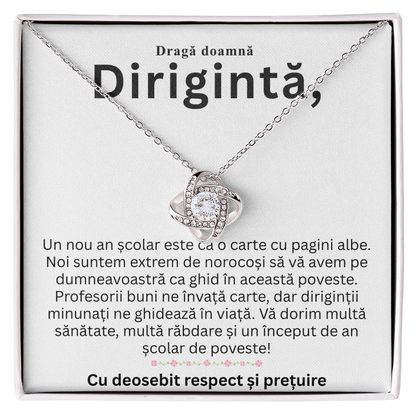 Set Cadou Lănțișor pentru Dirigintă – Mesaj de Început de An Școlar