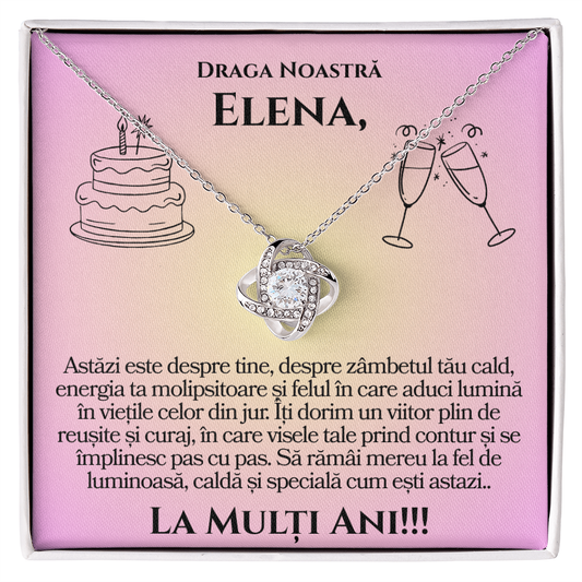 Cadou Pentru Elena - Medalion Love Knot