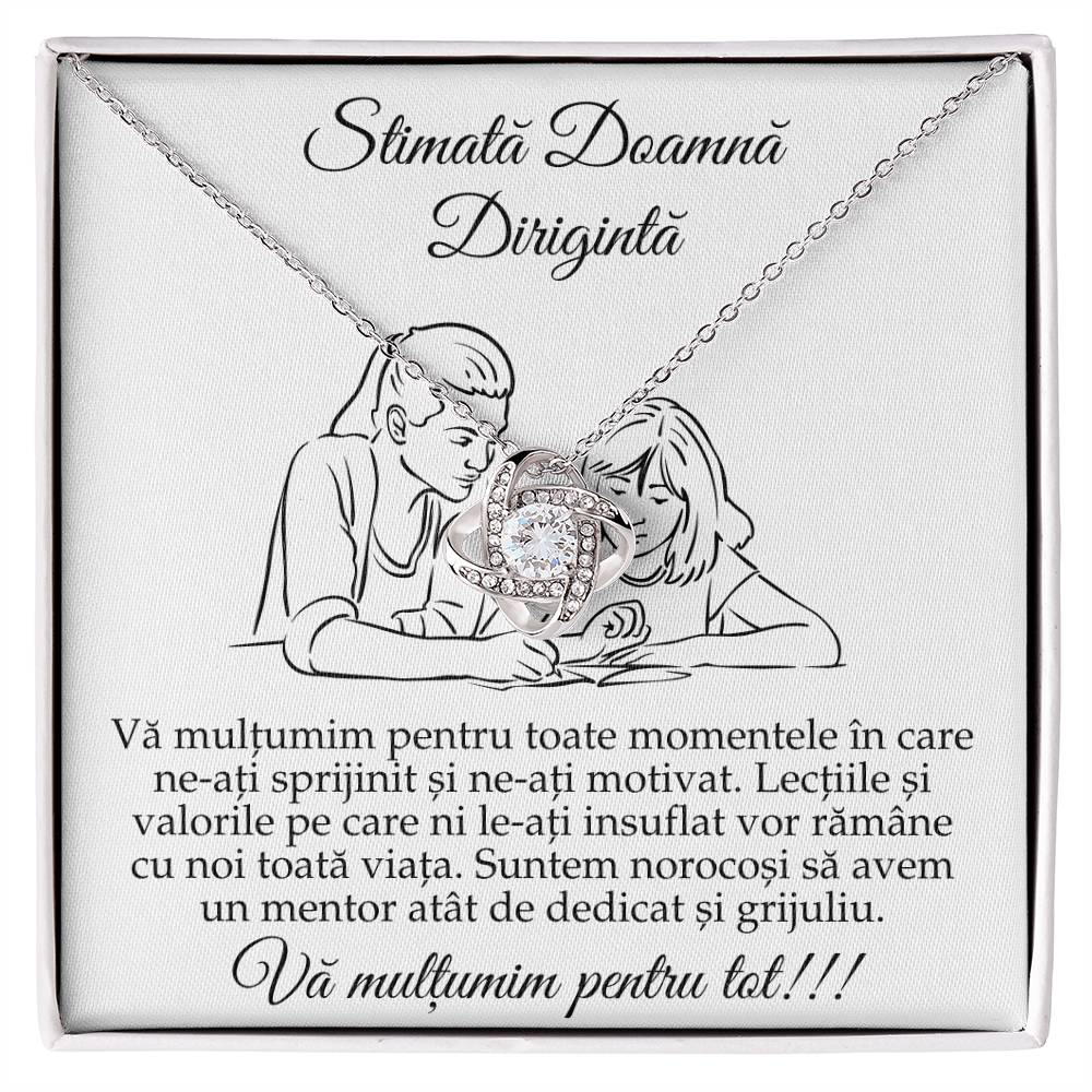 Cadou pentru doamna diriginta - Colier Love knot