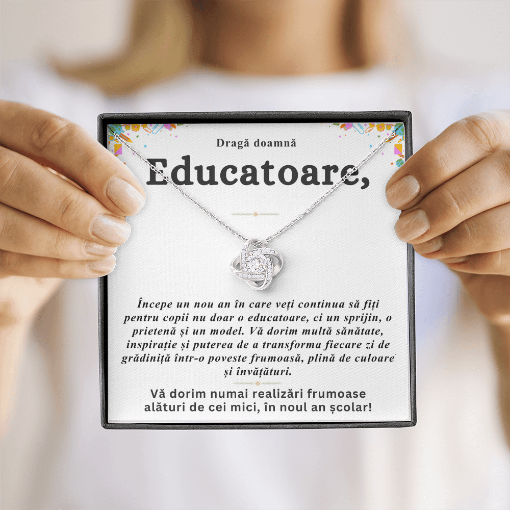 Cadou Doamna Educatoare - Colier Nodul Iubirii Început de An Școlar