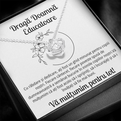 Cadou pentru Doamna educatoare - Colier Love Knot Apreciere