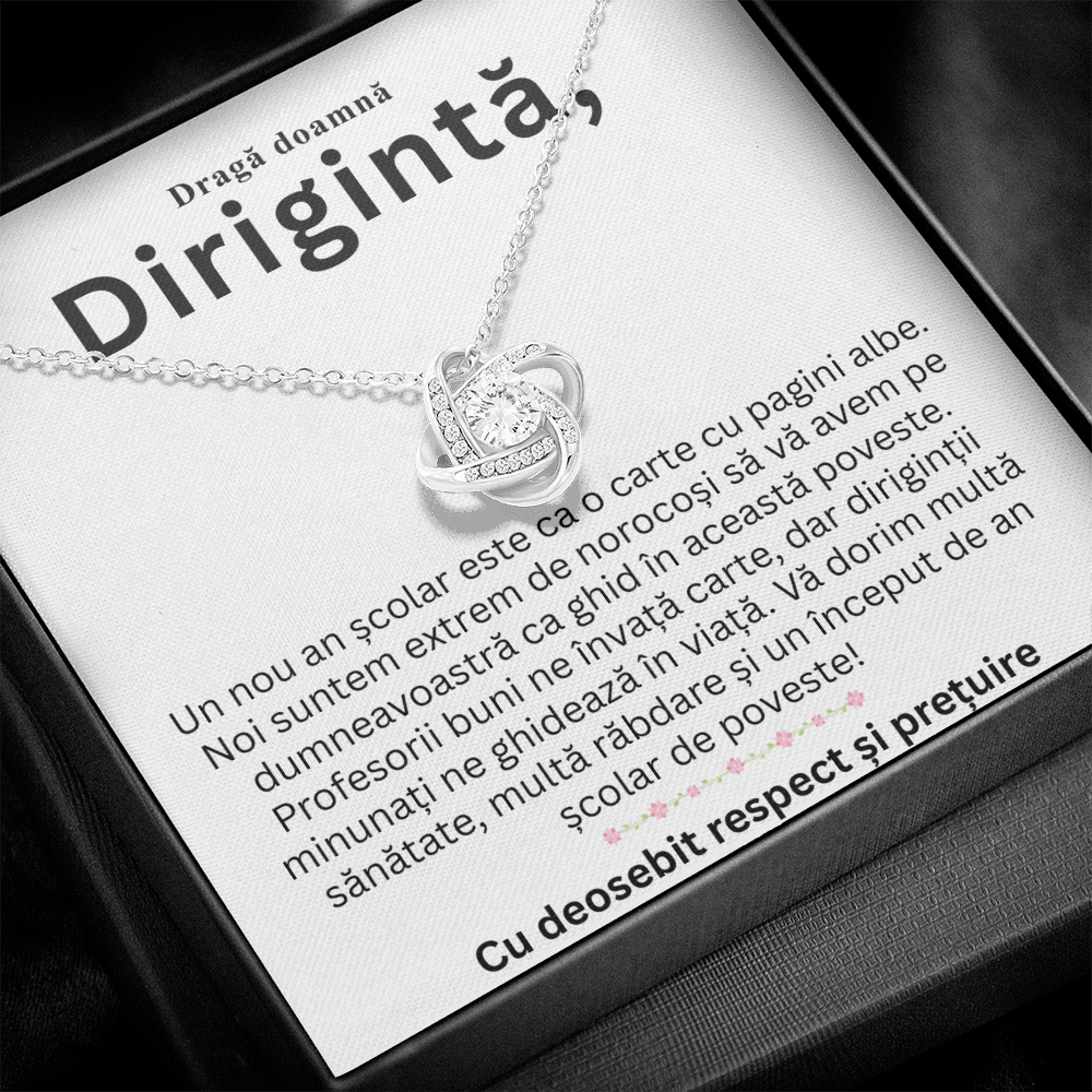 Set Cadou Lănțișor pentru Dirigintă – Mesaj de Început de An Școlar
