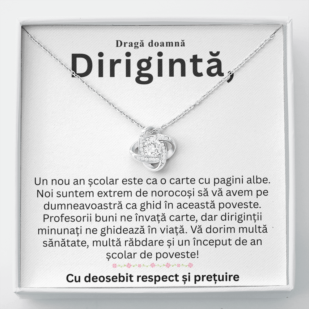 Set Cadou Lănțișor pentru Dirigintă – Mesaj de Început de An Școlar