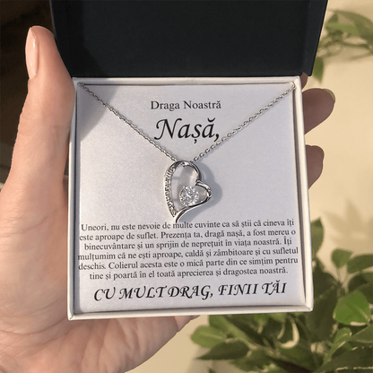 Cadouri Personalizate Nașă - Colier Inima