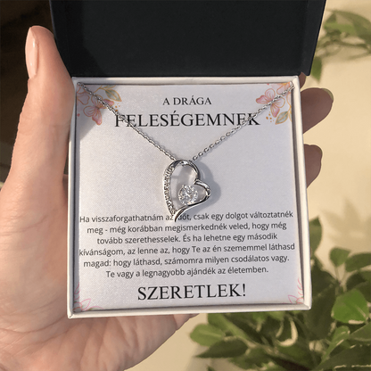 Különleges ajándék szeretett feleségemnek – Feleségemnek – Szív nyaklánc