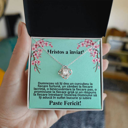 Cadou pentru cei dragi de Paste - Colier Love Knot
