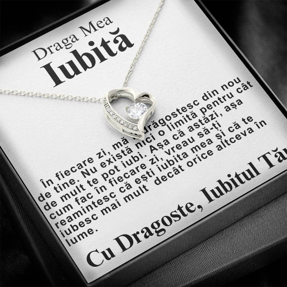 Cadou Iubita - Draga Mea Iubită- Colier Heart Diamond