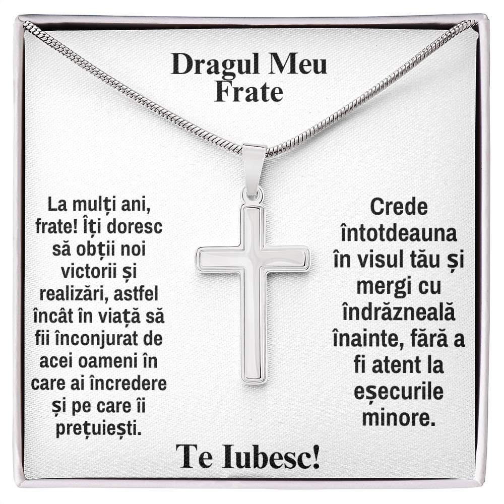 Cadou Pt Frate - Lănțișor Cruce - La Multi Ani.